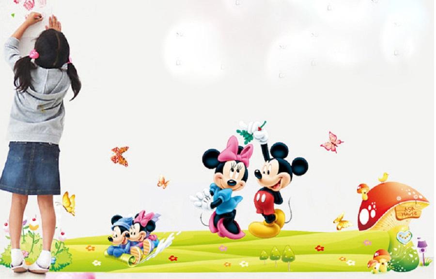 Decal dán tường chuột Mickey
