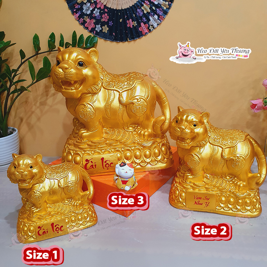 Hổ Bệ Vàng SIZE 1, SIZE 2 và SIZE 3 tiết kiệm tiền và trưng bày, trang trí