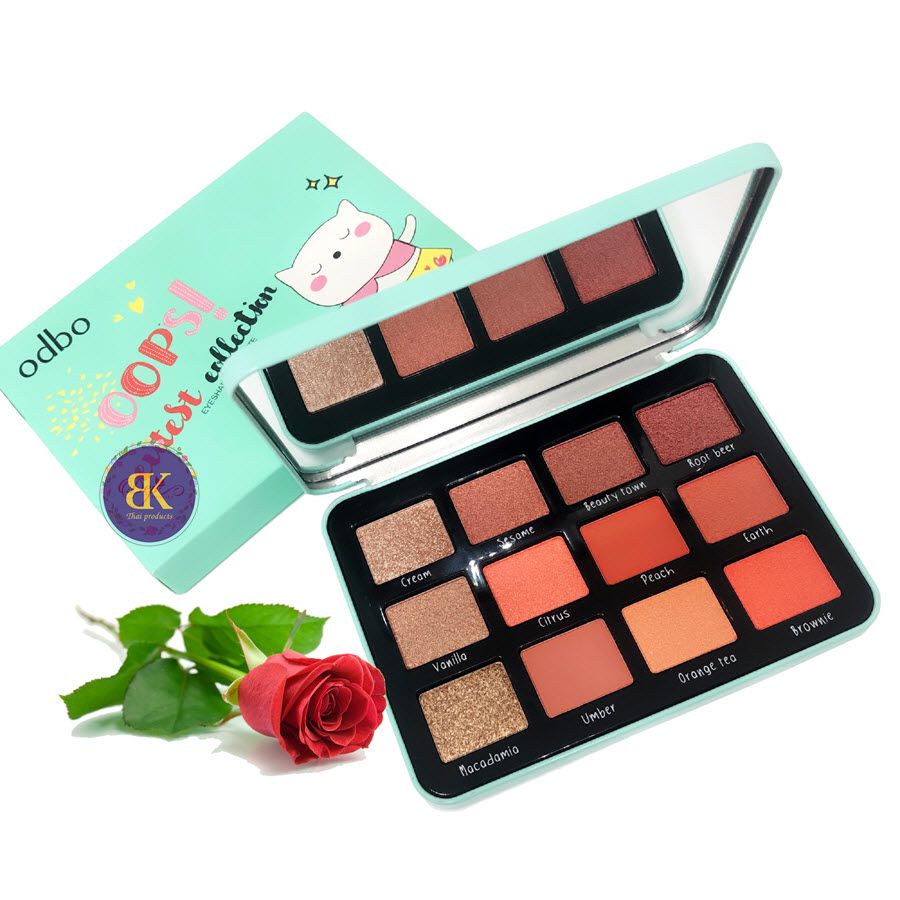 Bảng phấn mắt 12 ô odbo oops cutest collection eyeshadow palette od212 no.02