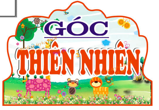 (Đồ dùng dạy học MCH) Tên Góc Thiên Nhiên - khổ A3, A4