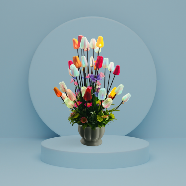 Hoa Tulip Trang Trí - Hoa Tulip Có Đèn (40 bông)