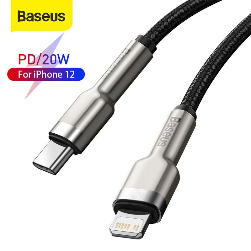 Cáp baseus pd 20w usb c cho iphone 12 mini pro max cáp sạc nhanh cho iphone 11 8 bộ sạc usb type c cho macbook pro