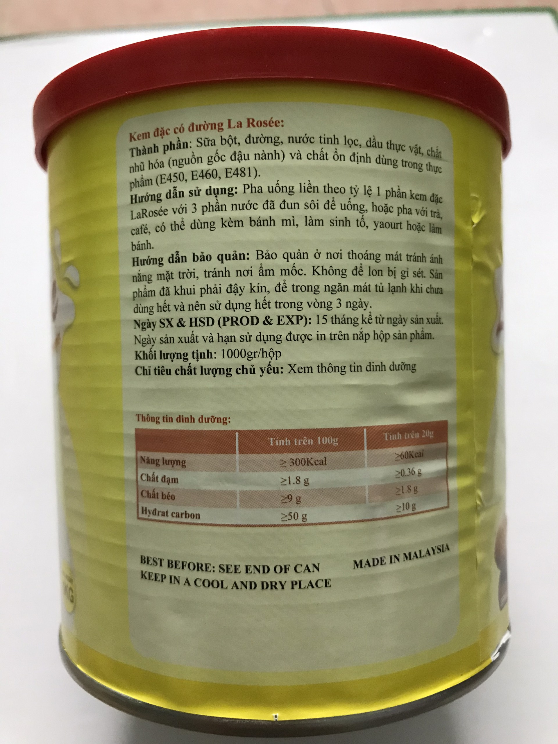 [HCM]Sữa Đặc Larosee 1kg Nắp Bật