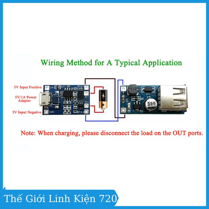 Mạch sạc pin 18650 TP4056 mini