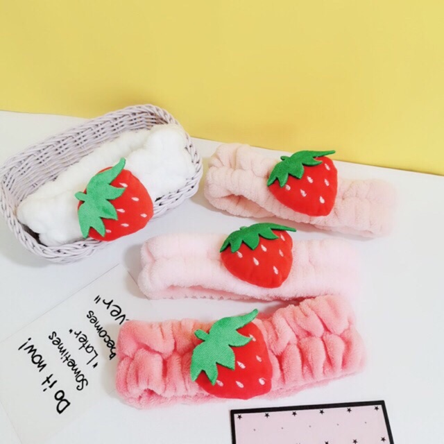 (FREE SHIP) Băng đô trái dâu, băng đô dâu tây 3D, bờm tóc Hàn Quốc
