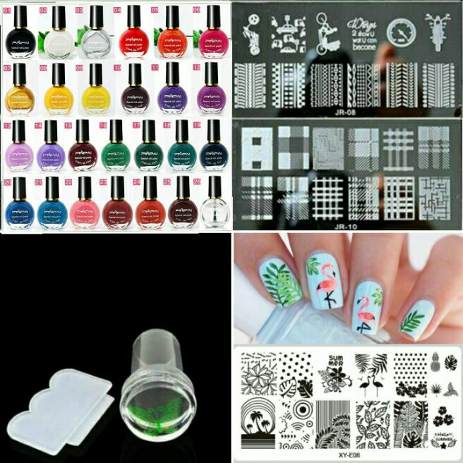 Combo 2khuôn in + 2 sơn in + 1 con dấu + 1 gạt sơn