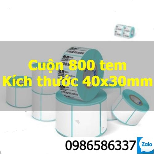 Tem mã vạch in nhiệt không cần dùng mực cỡ 2x1 3x2 4x3 4x6 4x7 5x34x2 giấy nhãn decal thông tin dán lên sản phẩm