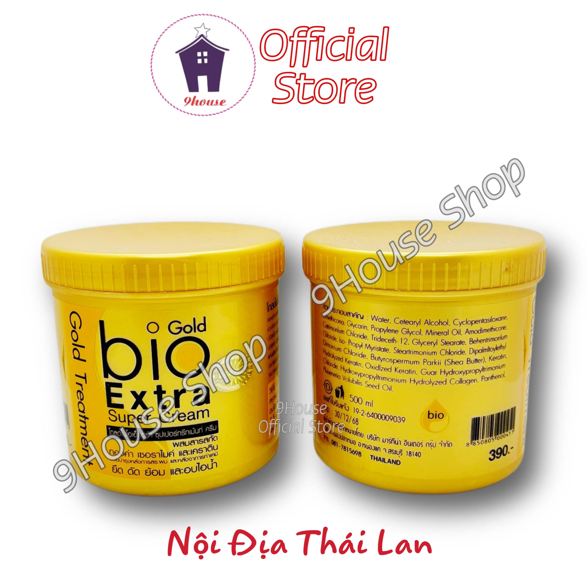 (HỦ 500ML - VÀNG) 01 Hủ Ủ TÓC BIO Gold Treatment Thái Lan 500ml