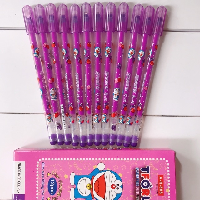 1 cây bút gel thơm Doreamon mầu tím