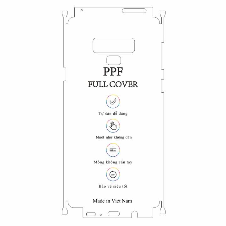 Dán dẻo PPF Samsung Note 9 mặt sau và viền
