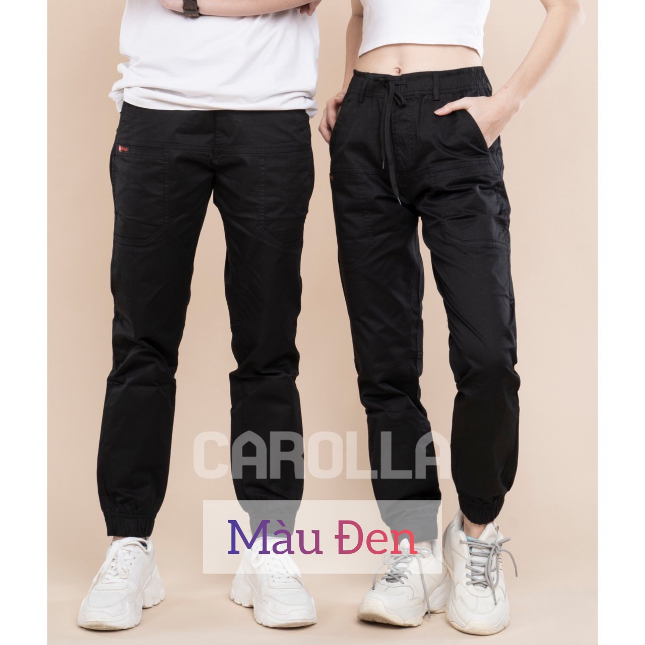 QUẦN JOGGER NAM NỮ _ MÀU ĐEN