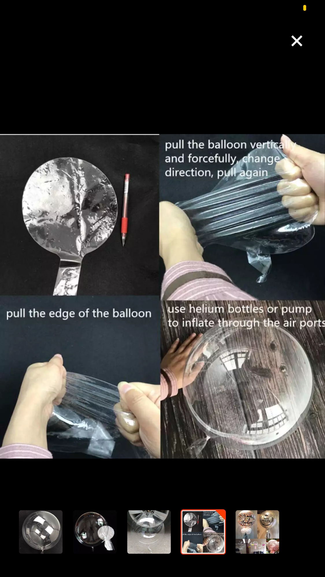 Bóng PE 45cm trong suốt