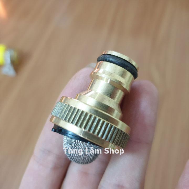 KHỚP NỐI ĐỒNG ĐẦU CÓ LỌC NƯỚC VÀO CHO MÁY RỬA XE