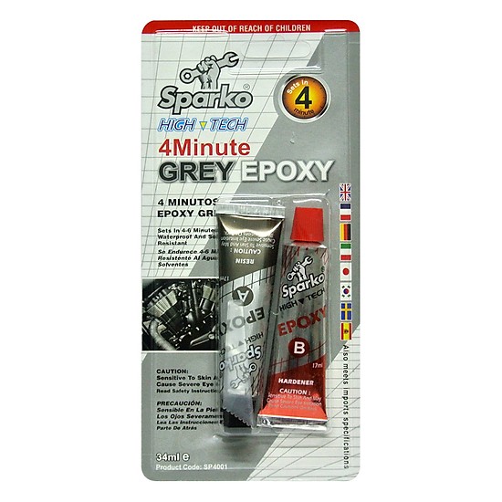[HCM]Keo AB Sparko 4 Minute Clear Epoxy 2 thành phần 17mlx2