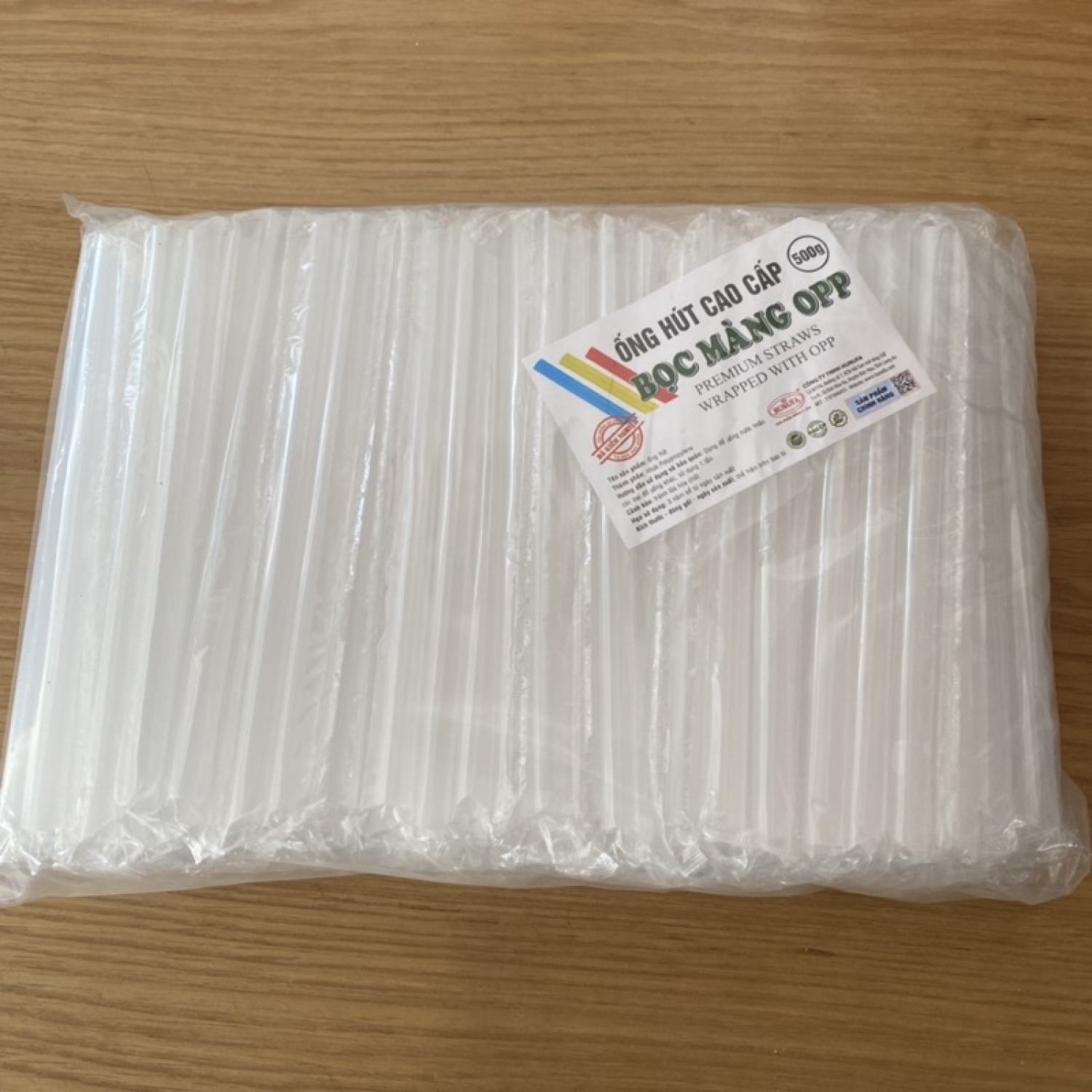 Ống Hút Có Màng Bọc Phi 8, Phi 12 Bịch 500g