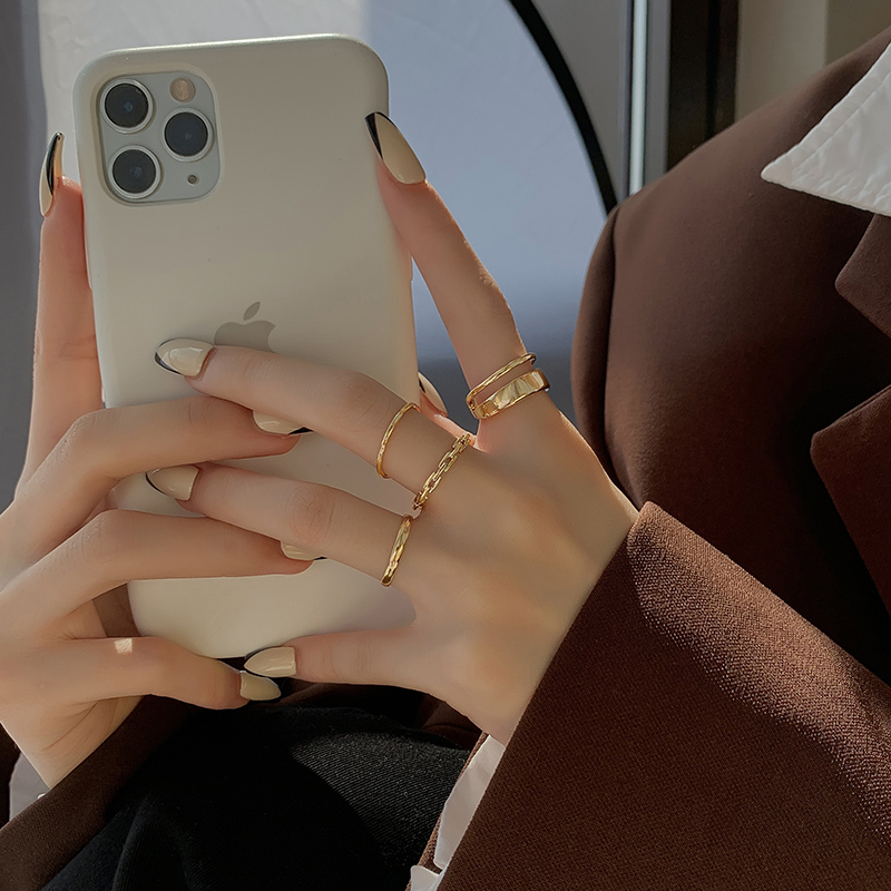 [HCM]Set nhẫn 7 món phong cách midi ring mới lạ