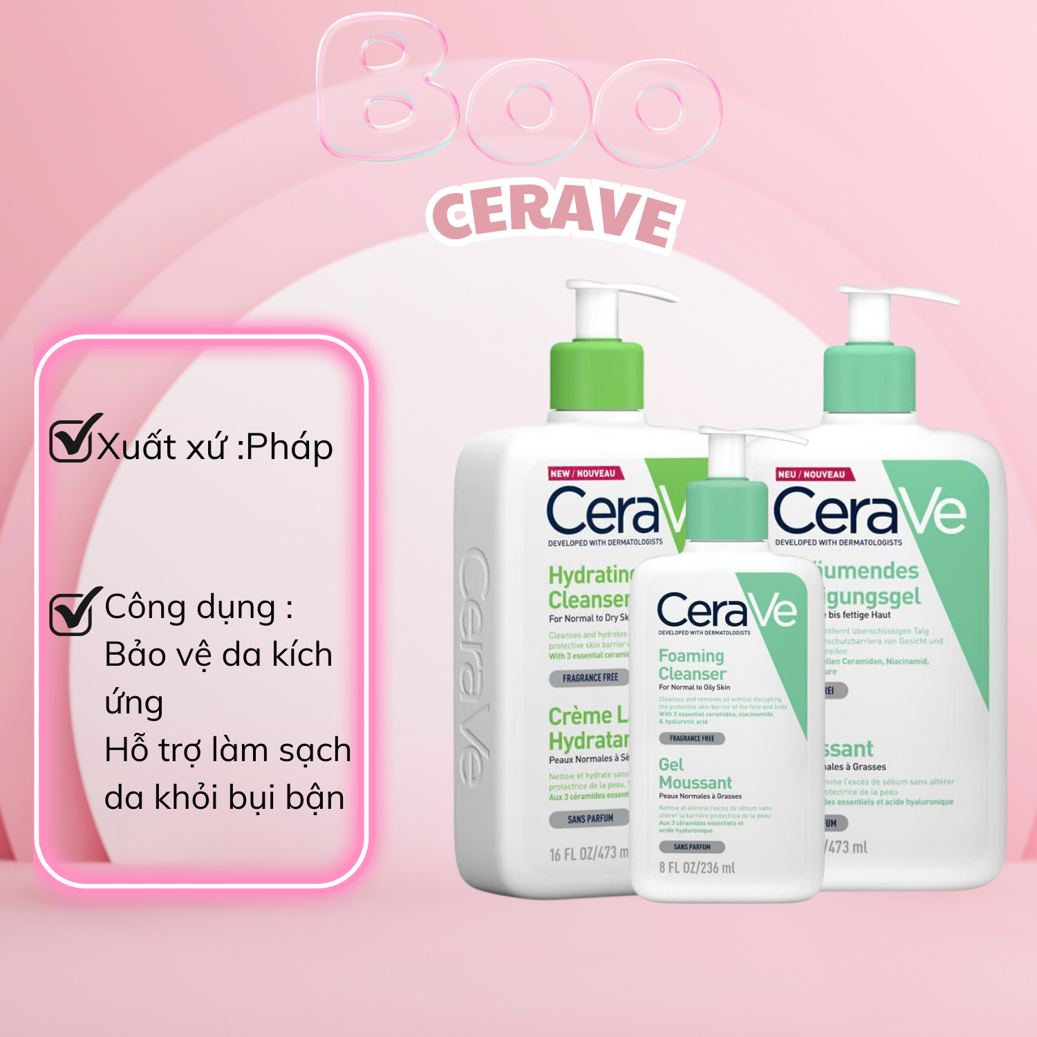 Sữa Rửa Mặt Cerave Dịu Nhẹ