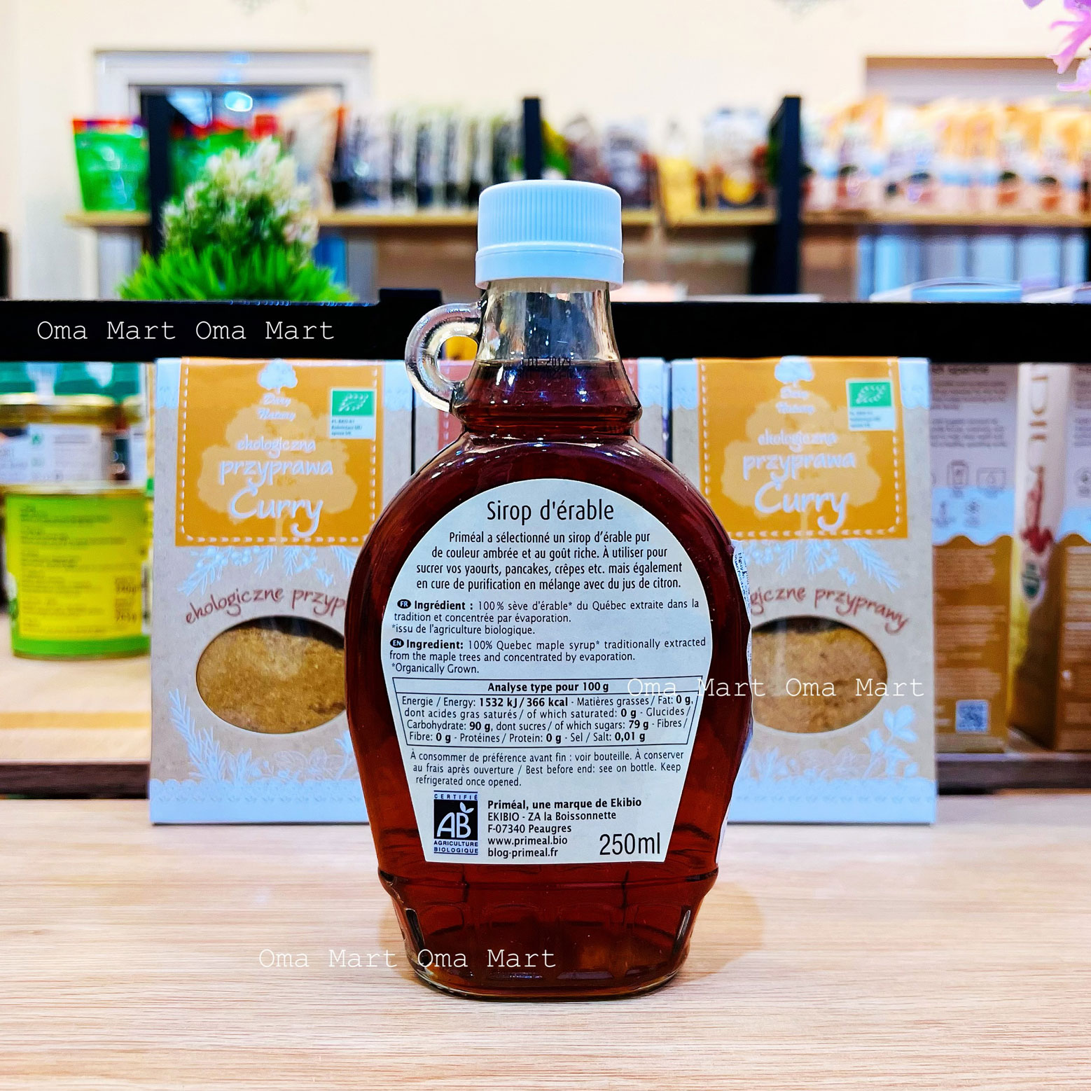 Siro cây phong hữu cơ Primeal 250ml