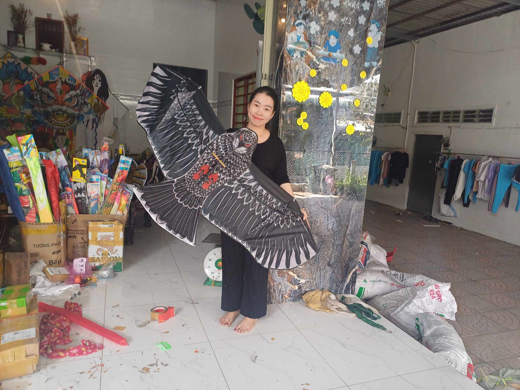 Diều đại bàng 1.9m khung cacbon siêu xịn