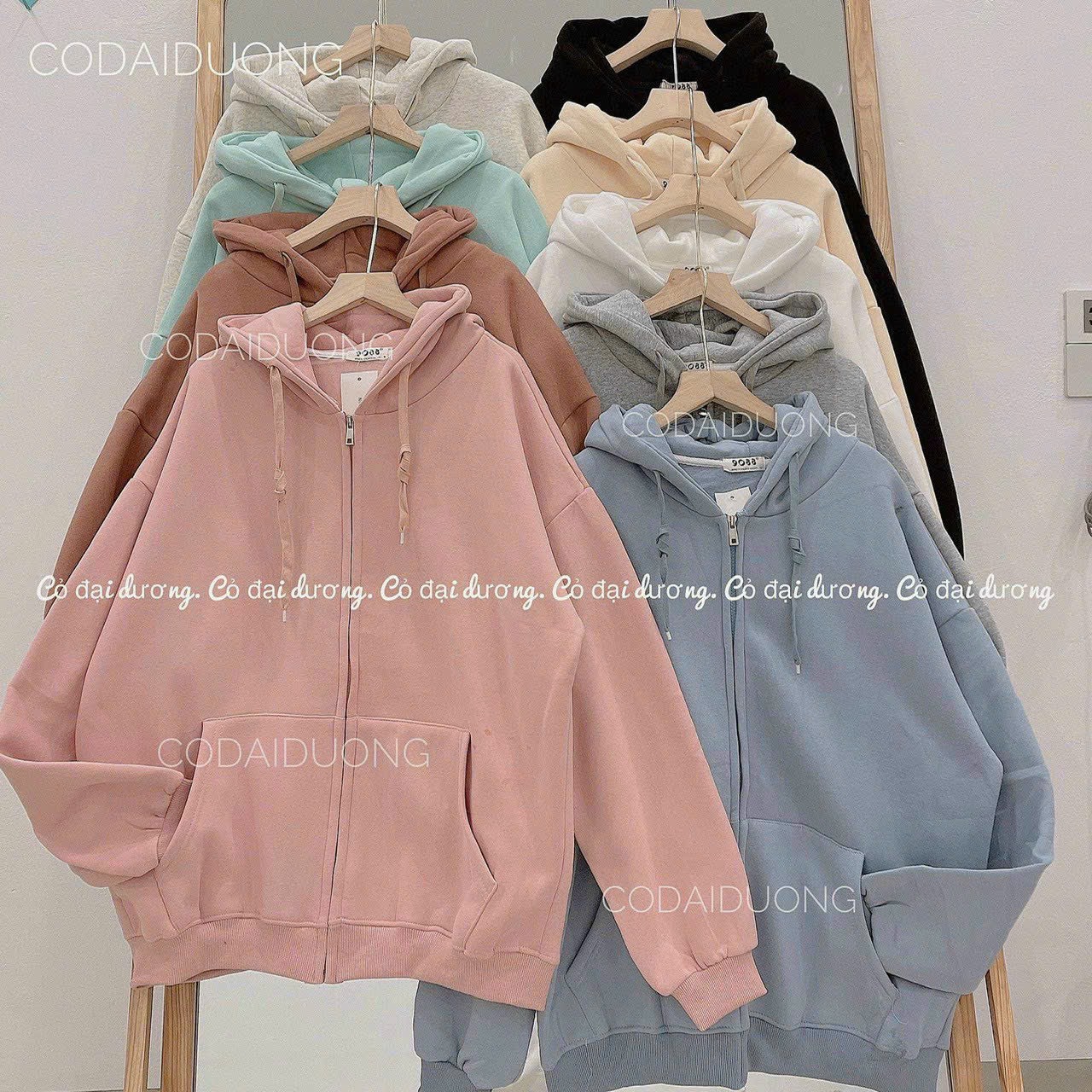 Áo khoác hoodie nam nữ form rộng unisex Áo khoác from rộng vải nỉ bông Áo khoác HOODIE TRƠN