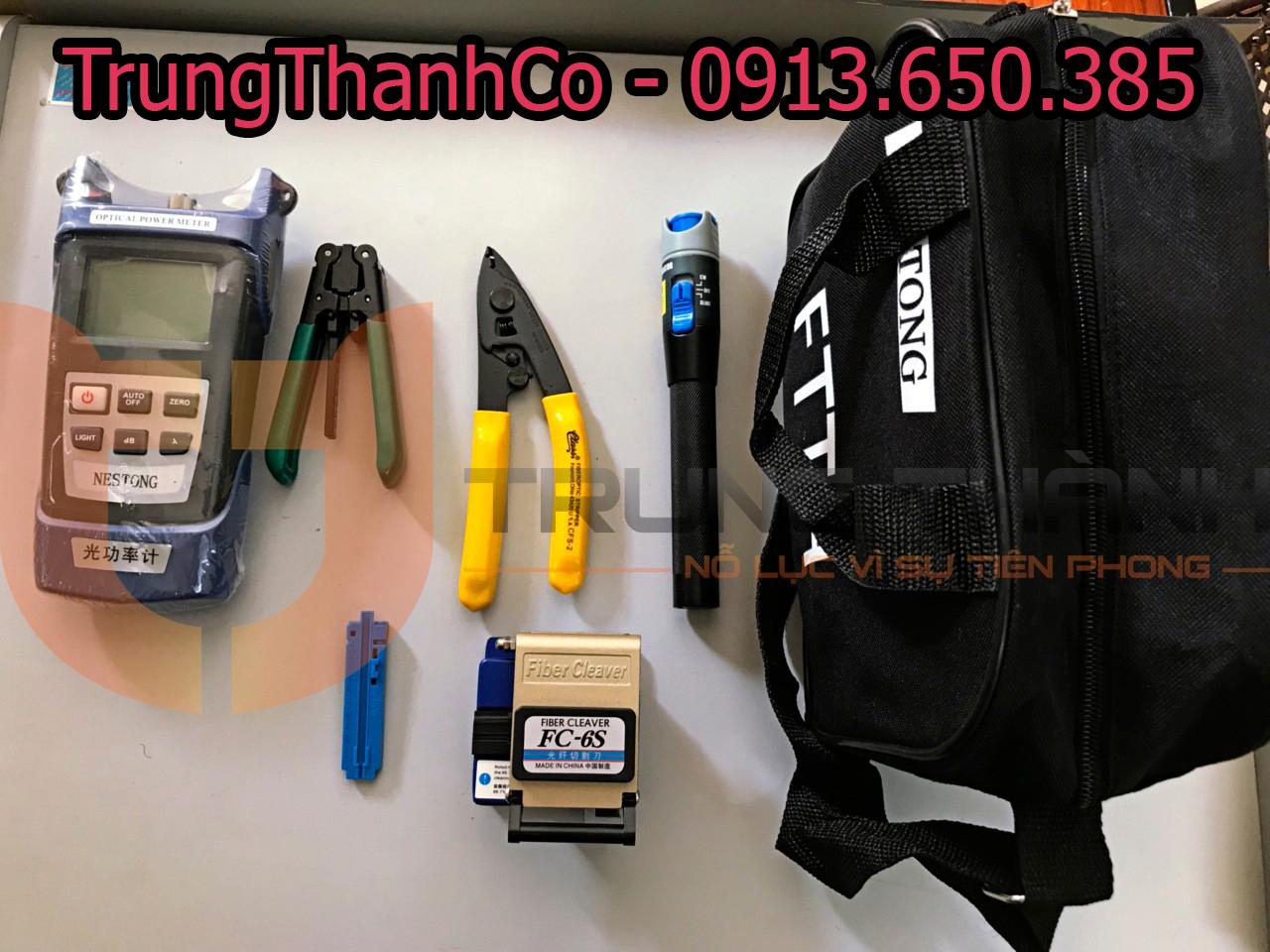 Bộ dụng cụ làm cáp quang fc-6s - combo 8 thiết bị