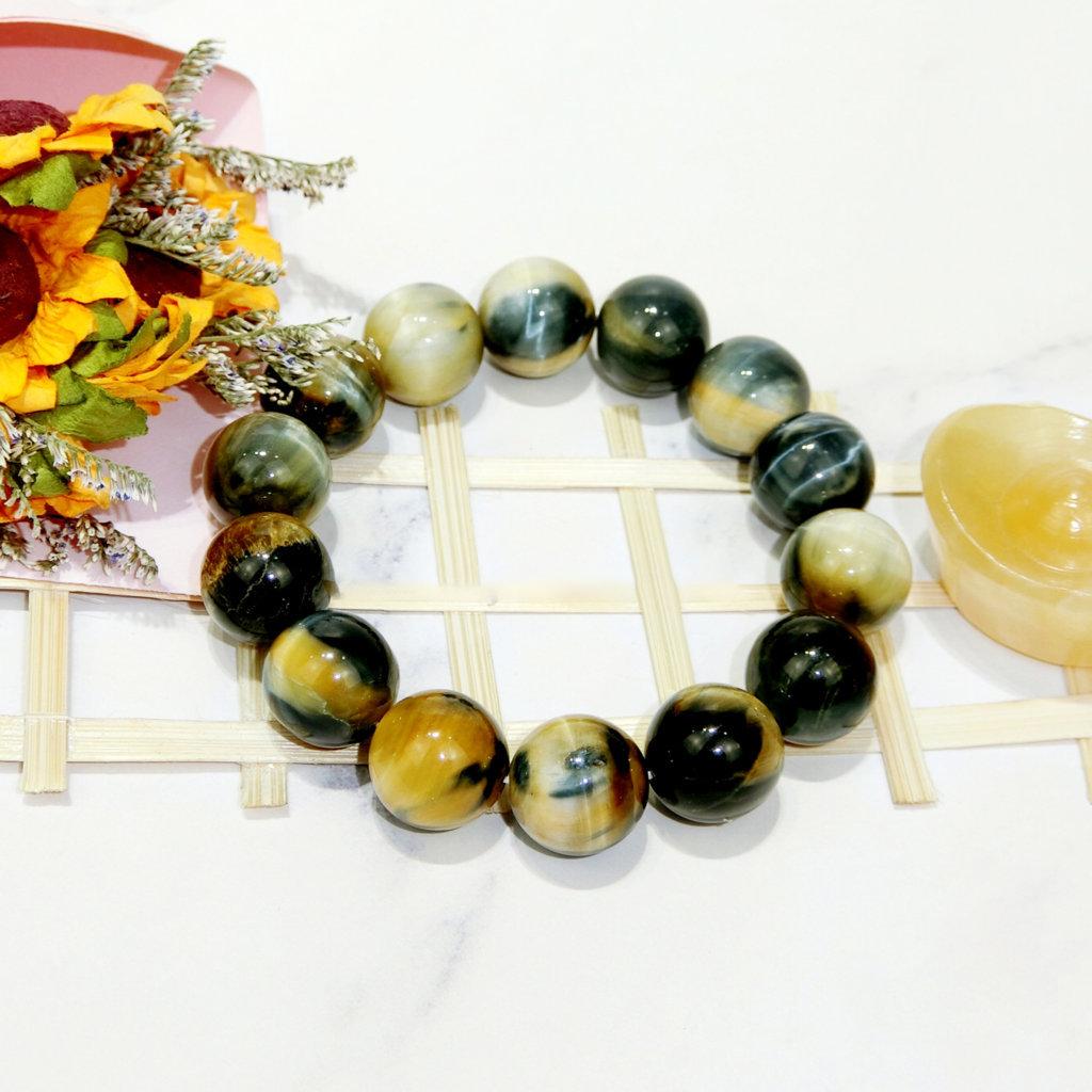 Vòng Tay Phong Thủy Mắt Hổ Chim Ưng ( Có size 08 ly, 10 ly, 12 ly, 14 ly )- Viên Đá Của Tiền Tài, Sức Khỏe - Tặng Kèm Dây, Đá Dự Phòng