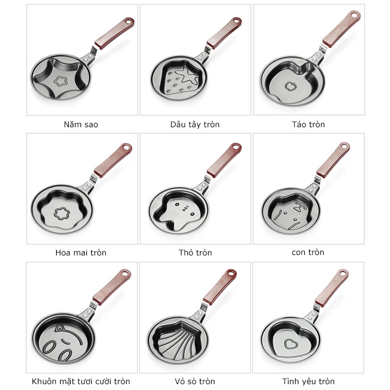 Chảo Chiên Trứng Ốp La Hình Động Vật Hoạt Hình Dễ Thương Cho Trẻ Em 12cm