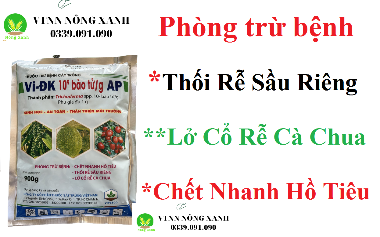 Men ủ Vi sinh Trichoderma 900g - trừ bệnh thối rể sầu riêng