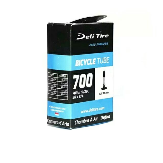 [ HCM ] Ruột xe đạp 700c - Săm Deli Tire 700x19/23c 60FV