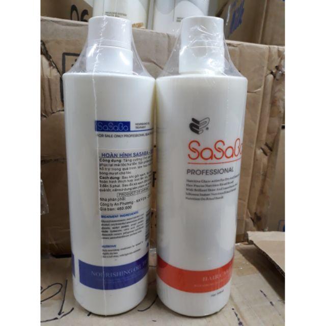 Bộ Dầu Gội Xả  Hoàn Hình Sasaba Kafen 800ML x 2