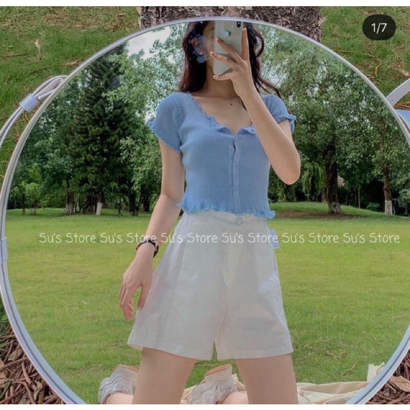 ÁO CROPTOP PHỐI REN XINH XINH