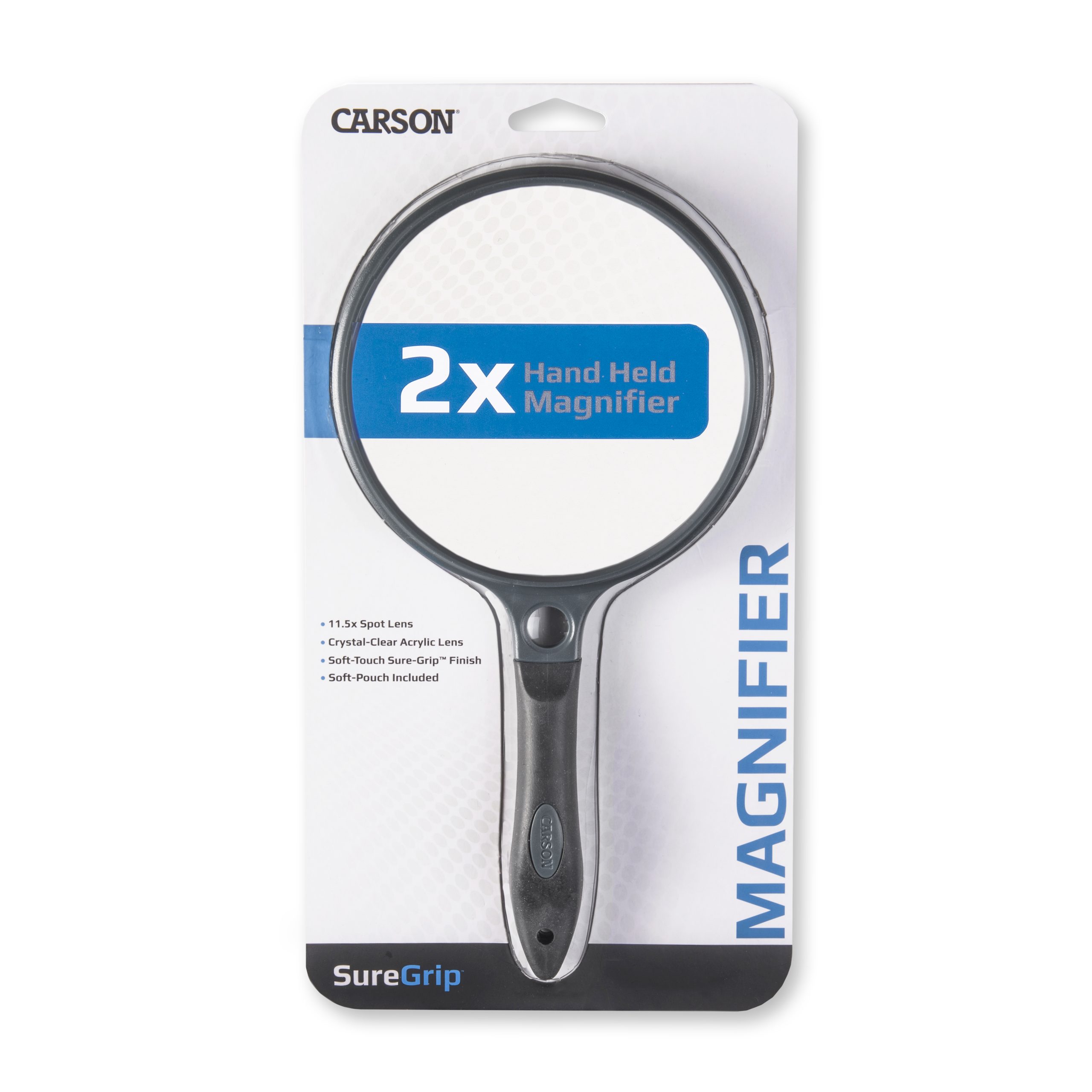 Kính lúp có cán cầm tay cỡ lớn Carson SG-14 (2x /11.5x) (Hãng Carson - Mỹ)