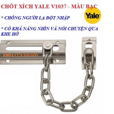 Chốt xích yale v1037 us26d bạc dạng xích - chốt an toàn