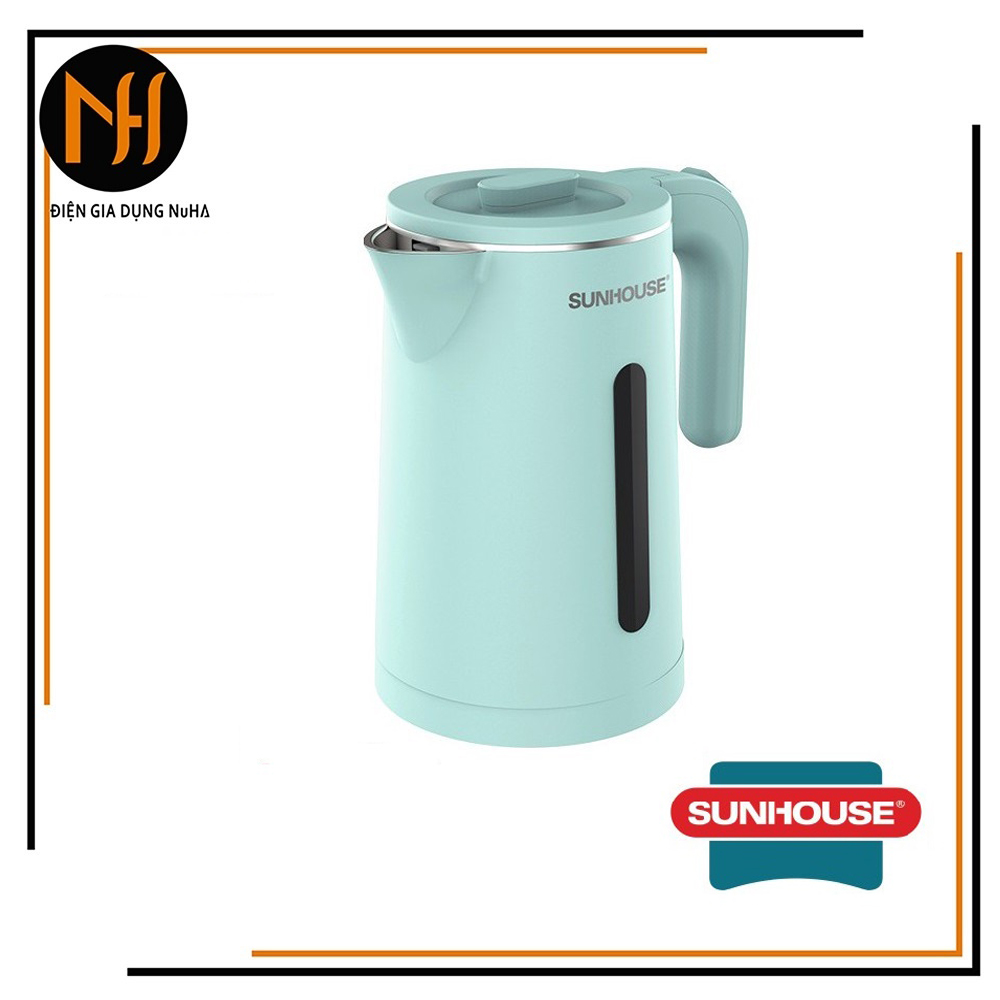 Ấm siêu tốc inox 2 lớp 1.8l sunhouse shd1351 bảo hành 12 tháng chính hãng