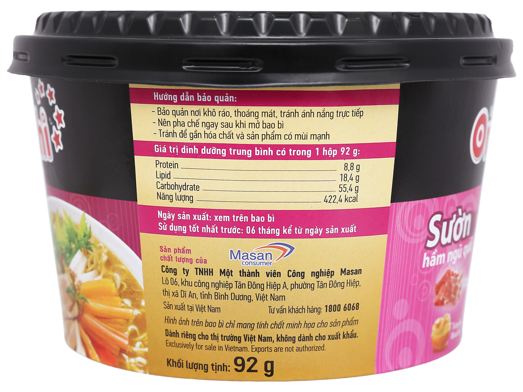 [Siêu thị VinMart] - Mì Omachi sườn hầm ngũ quả hộp 92g
