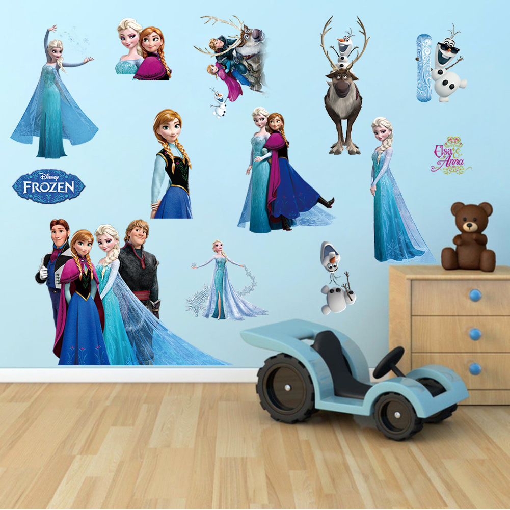 Decal dán tường nhân vật hoạt hình ELSA HPM1431 Sticker Tranh Dán Tường ,Decal dán tường anime