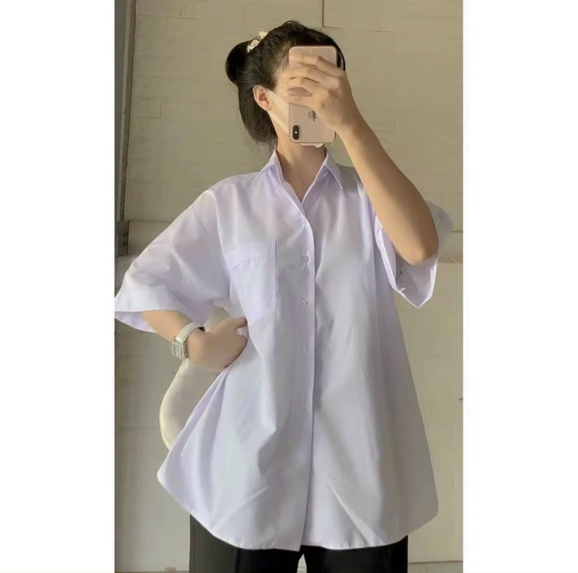 Áo Sơ Mi Học Sinh Túi NGố