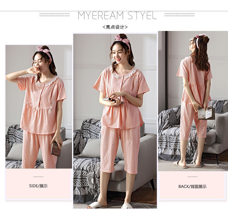 Bộ bầu và sau sinh cho bé bú chất cotton BB01