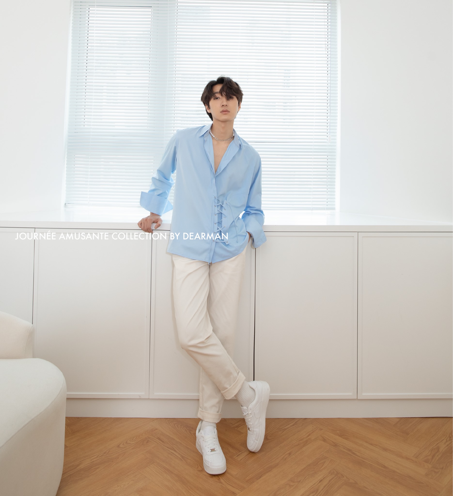 ÁO SƠ MI RÚT DÂY -  SHORELINE SHIRT - DEARMAN