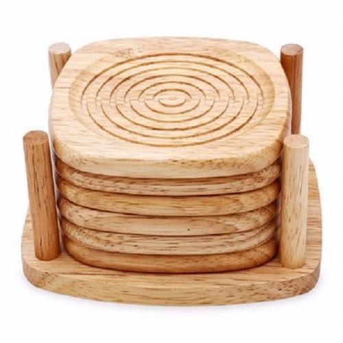 [HCM]Bộ 6 lót ly Gỗ Đức Thành 21171