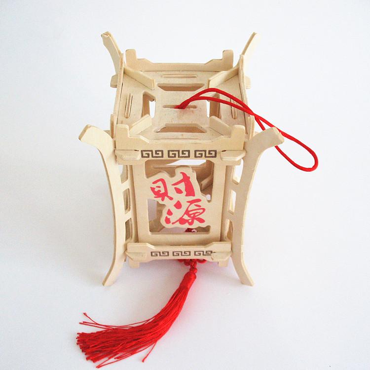 Đồ chơi lắp ráp gỗ 3D Mô hình Đèn Lồng Vuông G-PD002