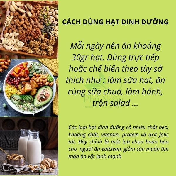 [HCM]Mix 4 Loại Hạt tách vỏ (óc chó vàng, macca, hạnh nhân, óc chó đỏ) - hộp 500gram