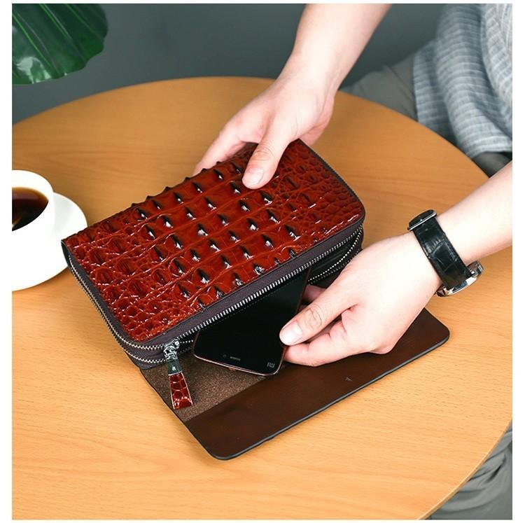 Ví nam cầm tay dập vân cá sấu 690