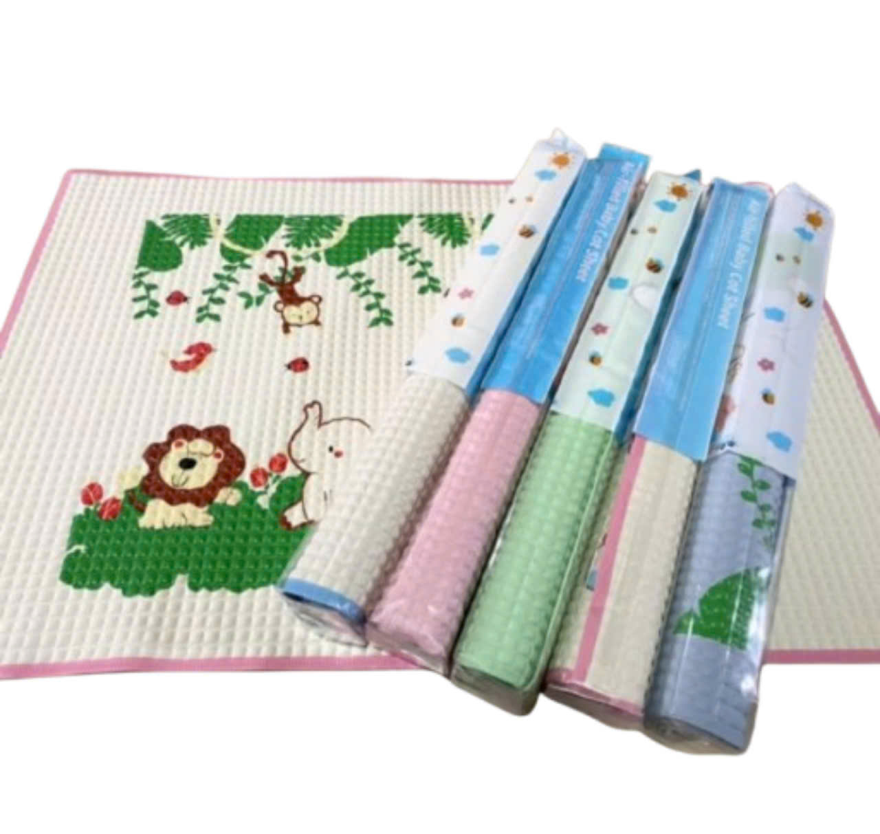 Tấm lót cao su cho bé nệm mát, chiếu cao su non cho bé kích thước 60x90cm. Tấm lót chống thấm