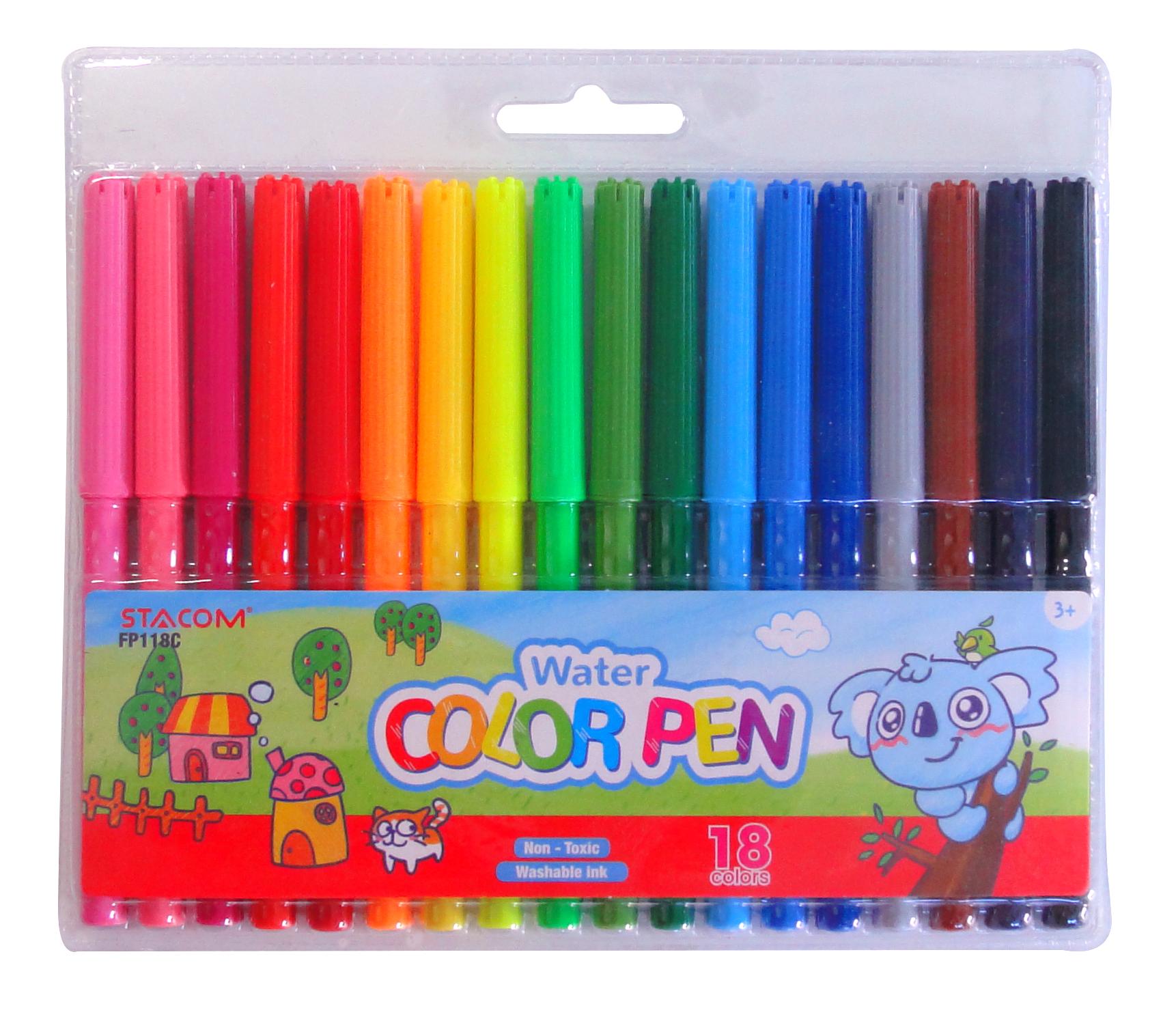 Bộ bút lông màu stacom 18 màu fp118c