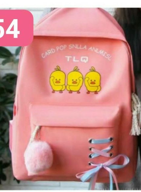 balo ba chú vịt thắt nơ siêu dễ thương S54