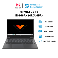 [VOUCHER 1,5 TRIỆU ĐƠN TỪ 9 TRIỆU] Laptop HP Victus 16-e0168AX (4R0U6PA) (R7-5800H | 8GB | 512GB | GeForce RTX™ 3050Ti 4GB | 16.1′ FHD 144Hz | Win 10)