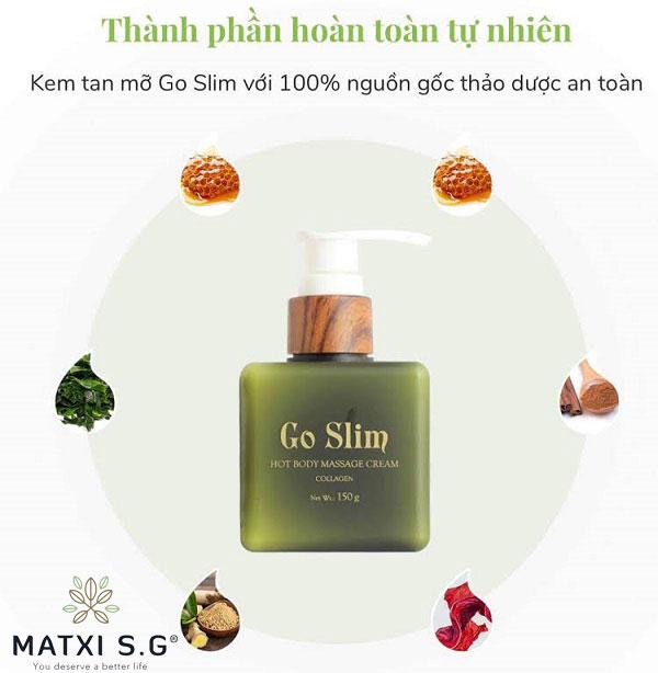[HCM]Kem Tan Mỡ GoSlim Tặng Kèm 1 Đai Nịt Bụng - Mẫu mới