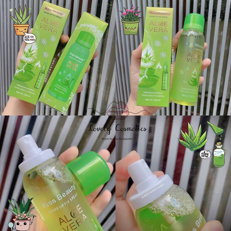 💧XỊT KHOÁNG ALOEVERA CẤP ẨM TỐI ĐA - KHÓA NỀN MAKEUP 💧