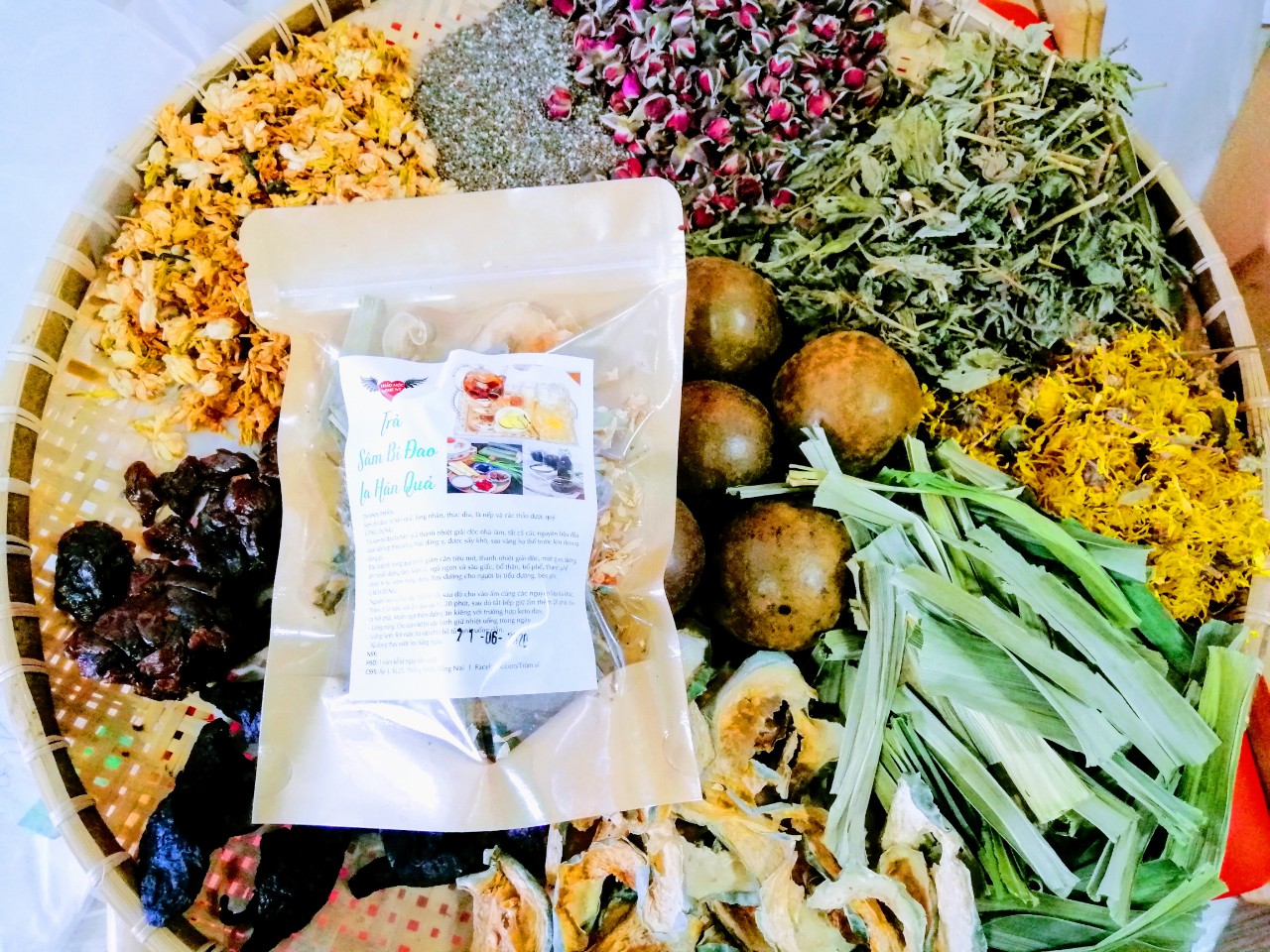 COMBO 5 SÉT ĐẦY ĐỦ TRÀ SÂM BÍ ĐAO LA HÁN QUẢ (110G/SÉT/4-5L)